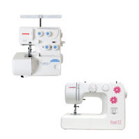 Janome 8002D Overlok Makinesi ve Flower 313 Dikiş Makinesi - JANOME