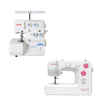 Janome 8002D Overlok Makinesi ve Flower 313 Dikiş Makinesi - 1